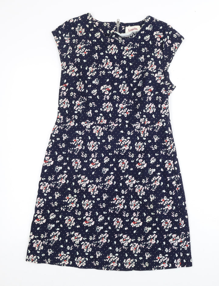 Louche Women's Multicoloured Floral Shift Dress Size 8