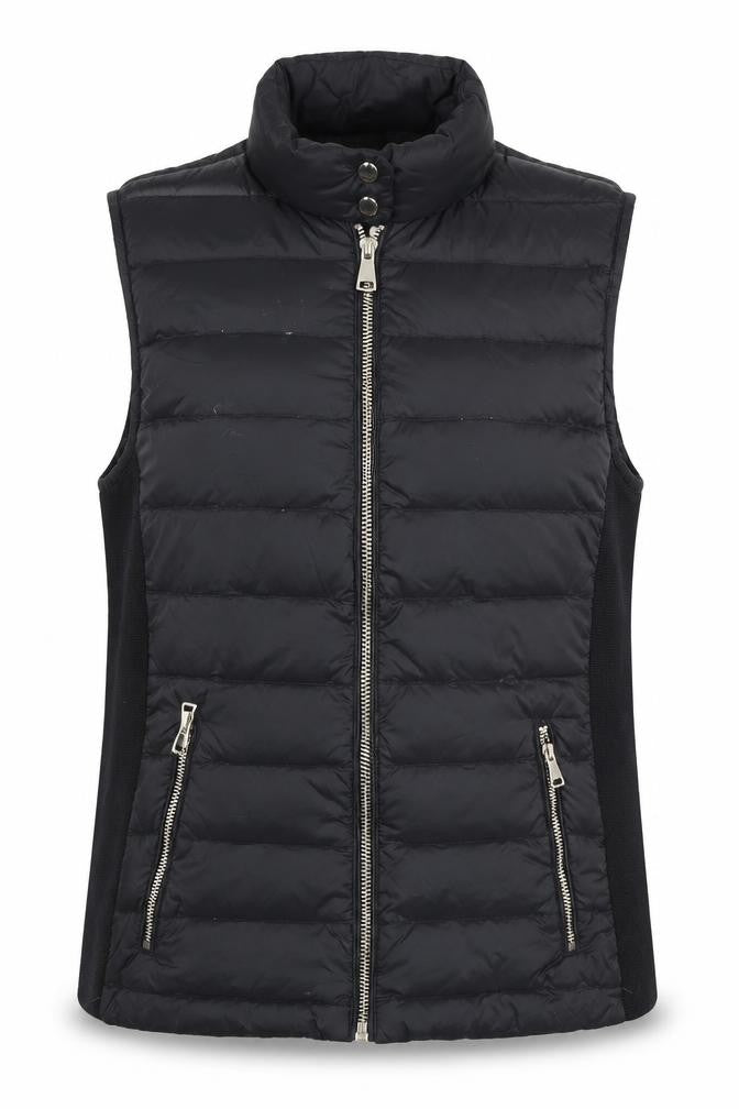 Front view of Zara Women's Black XS Puffer Waistcoat