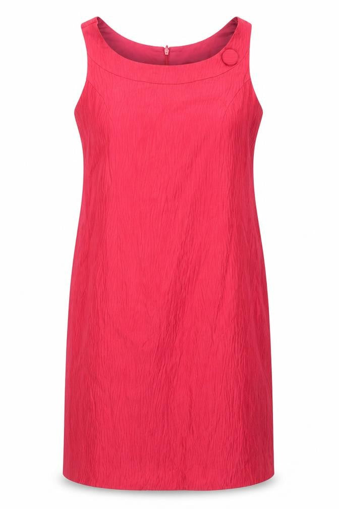 Front view of Minuet Women's Red Sheath Dress, size 12, - Party Ready