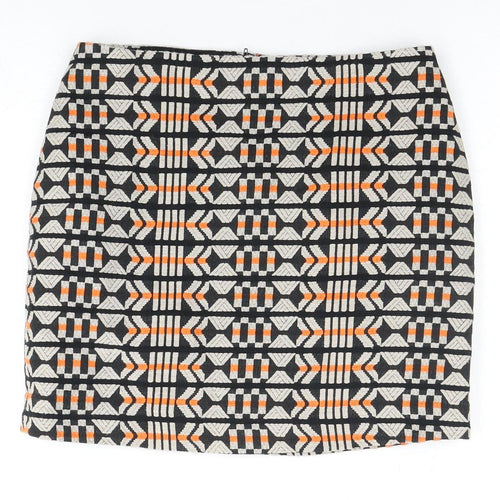 H&M Women's Multicoloured Geometric Pencil Skirt Size 10