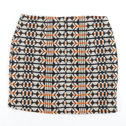 H&M Women's Multicoloured Geometric Pencil Skirt Size 10