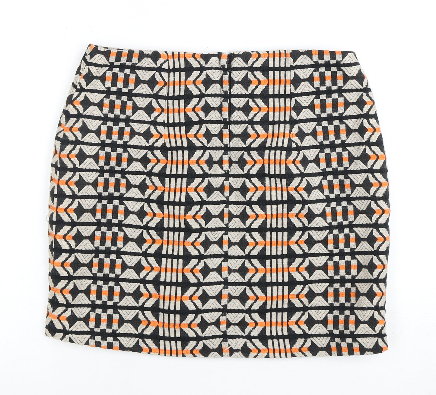 H&M Women's Multicoloured Geometric Pencil Skirt Size 10