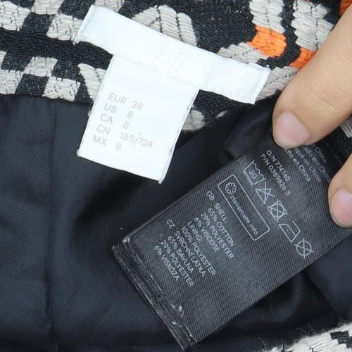 H&M Women's Multicoloured Geometric Pencil Skirt Size 10