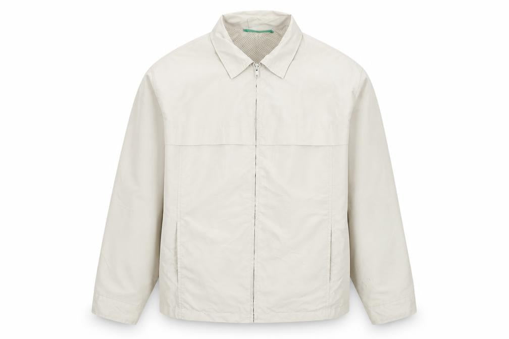 Front view of Petroleum Men's Beige M Jacket, Full Zip, Casual Mid-Length