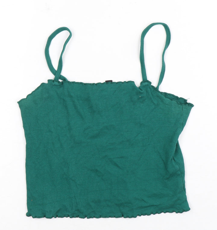 Topshop Women's Green Camisole Tank Size 10