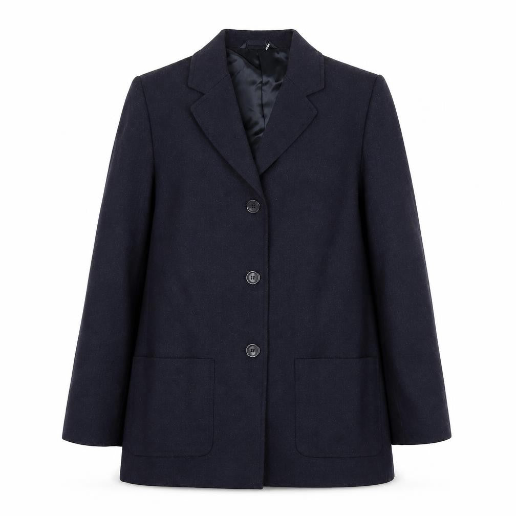 Front view of Next Women's Black Suit Jacket, size 8, Wool Blend