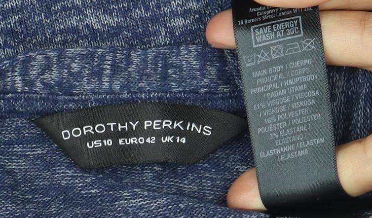 Dorothy Perkins Women’s Blue Flared Sleeve Top Size 14