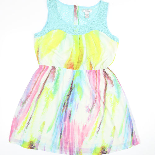 Pinky Women's Multicoloured Sleeveless Dress L