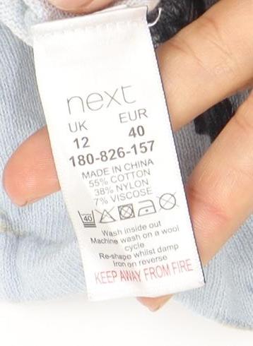 Next Women Blue Floral Long Sleeve Shirt Size 12