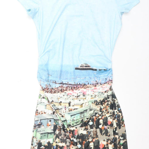 Oui Women's Multicoloured Jersey Dress Size 10