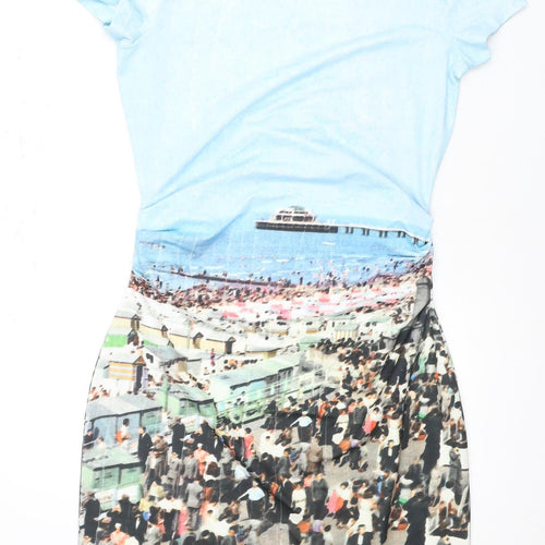 Oui Women's Multicoloured Jersey Dress Size 10