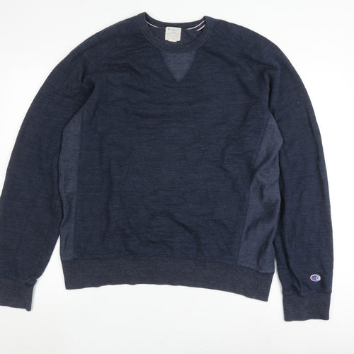 Champion Men's Blue XL Sweatshirt, Logo, Crew Neck