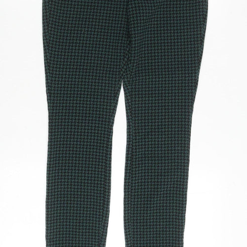 Hollister Women's Green Houndstooth Skinny Trousers S