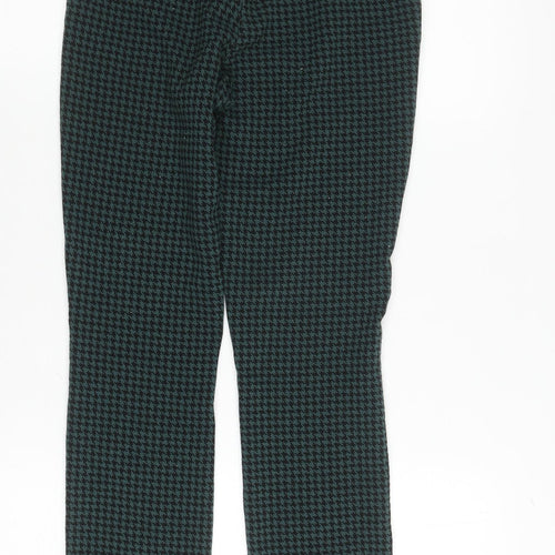 Hollister Women's Green Houndstooth Skinny Trousers S