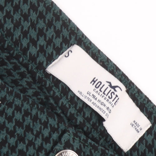 Hollister Women's Green Houndstooth Skinny Trousers S