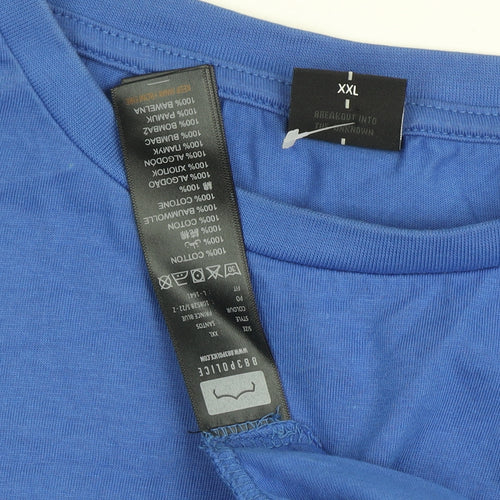 883 Police Men's Blue 2XL T-Shirt with Logo