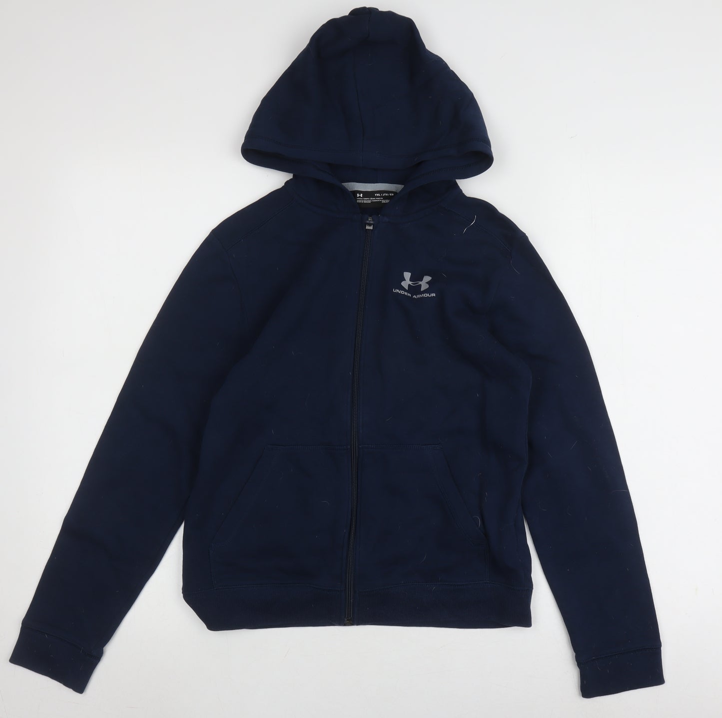Under Armour Boys Blue Full Zip Hoodie Size 158