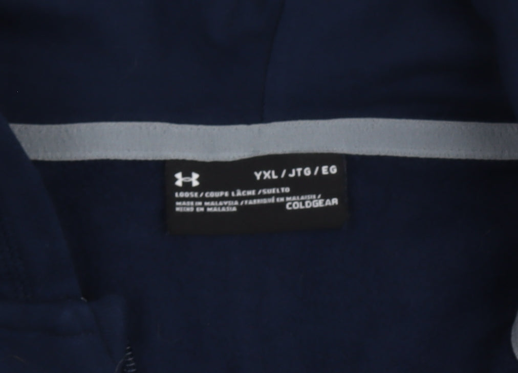 Under Armour Boys Blue Full Zip Hoodie Size 158