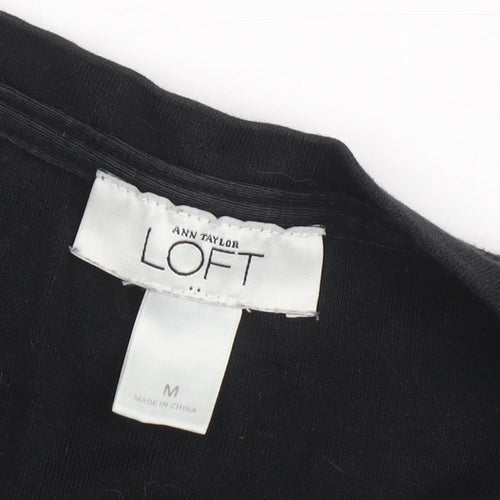 Ann Taylor LOFT Women's Black T-Shirt, Size M