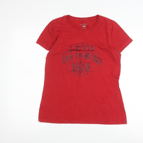 Levi's Women's Red Graphic T-Shirt Size L Casual Wear