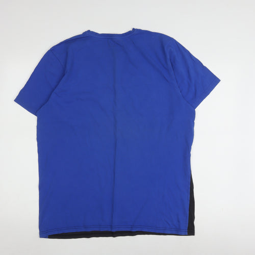 New Era Men's XL Blue Colourblock Sports T-Shirt