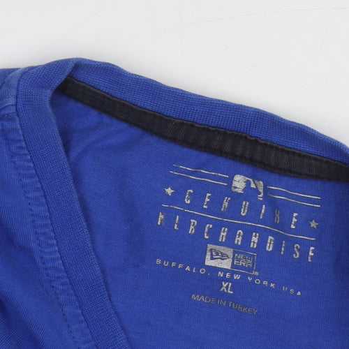 New Era Men's XL Blue Colourblock Sports T-Shirt