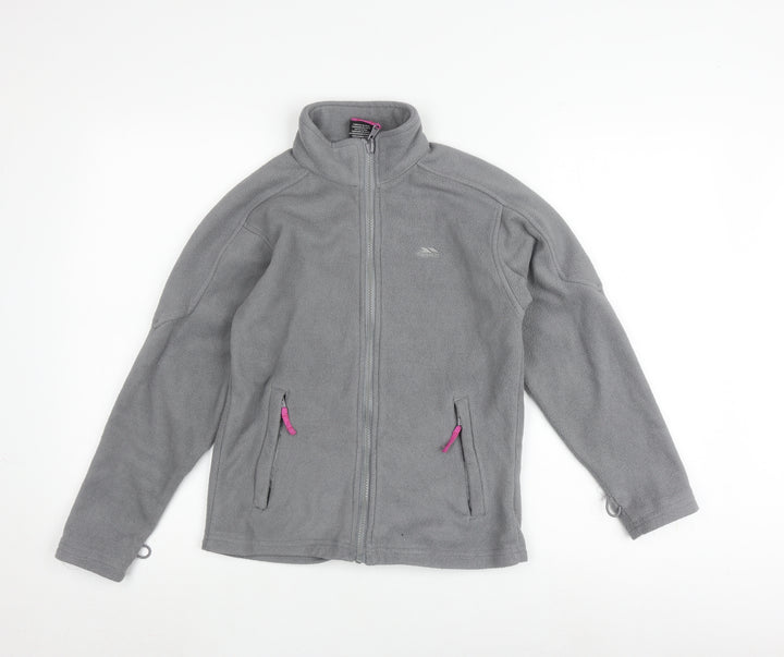 Trespass Grey Girls Fleece Jacket Size 9/10 with Full Zip