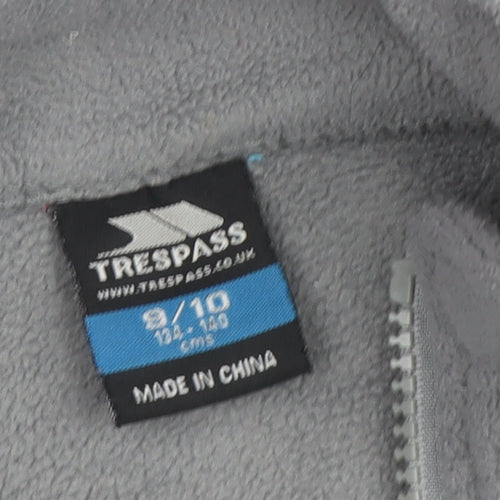 Trespass Grey Girls Fleece Jacket Size 9/10 with Full Zip