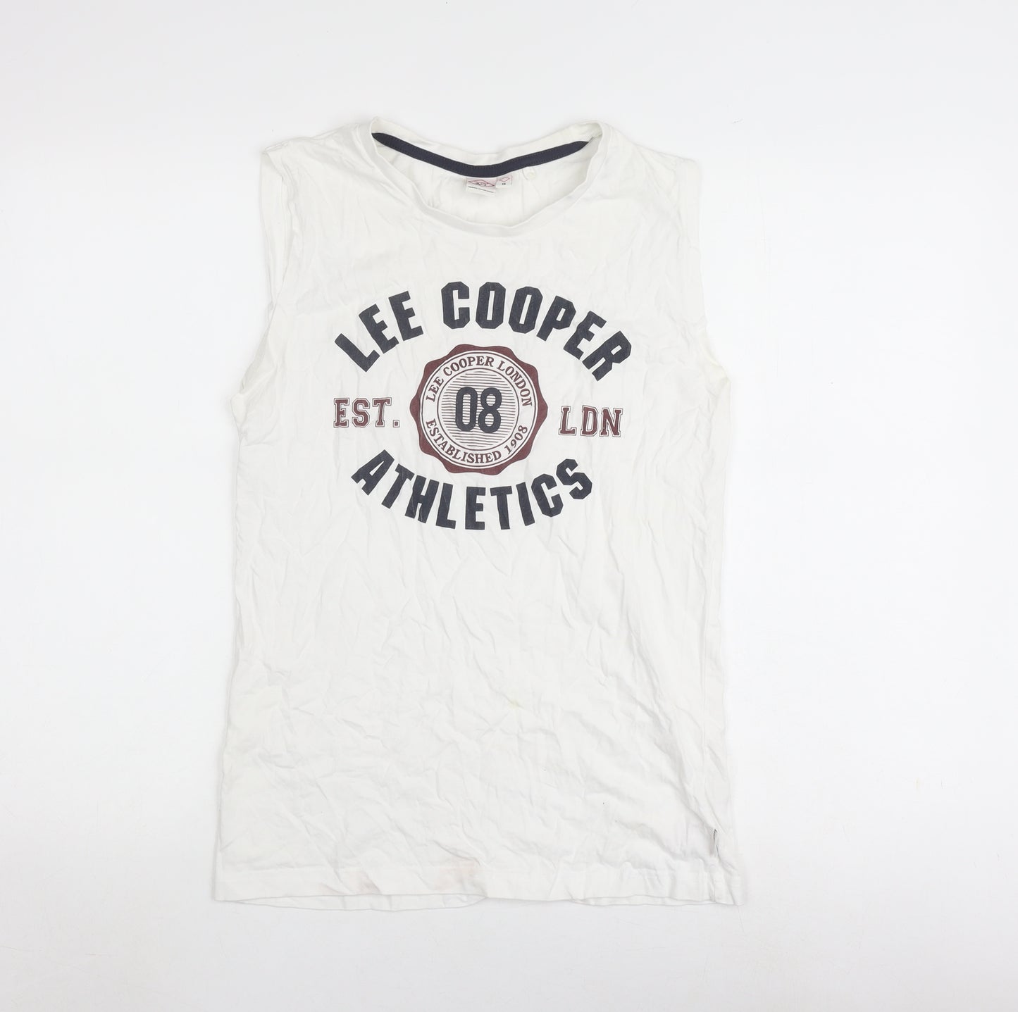 Lee Cooper Men's White XS Athletic Graphic T-Shirt