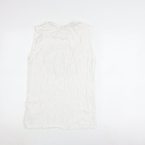 Lee Cooper Men's White XS Athletic Graphic T-Shirt