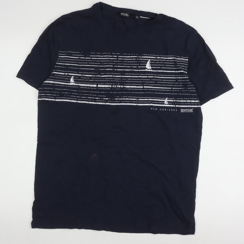 Regatta Men's Navy Graphic T-Shirt Size M