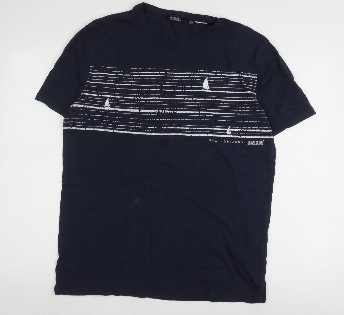 Regatta Men's Navy Graphic T-Shirt Size M