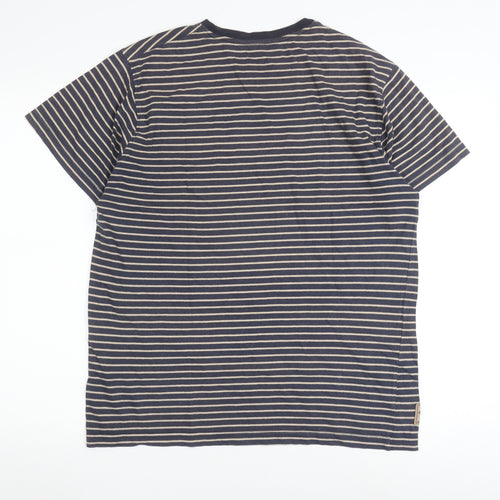 Regatta Men's Blue Stripe T-Shirt L Cotton Blend