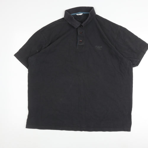 Men's Black XL Cotton Polo Shirt - Casual Wear