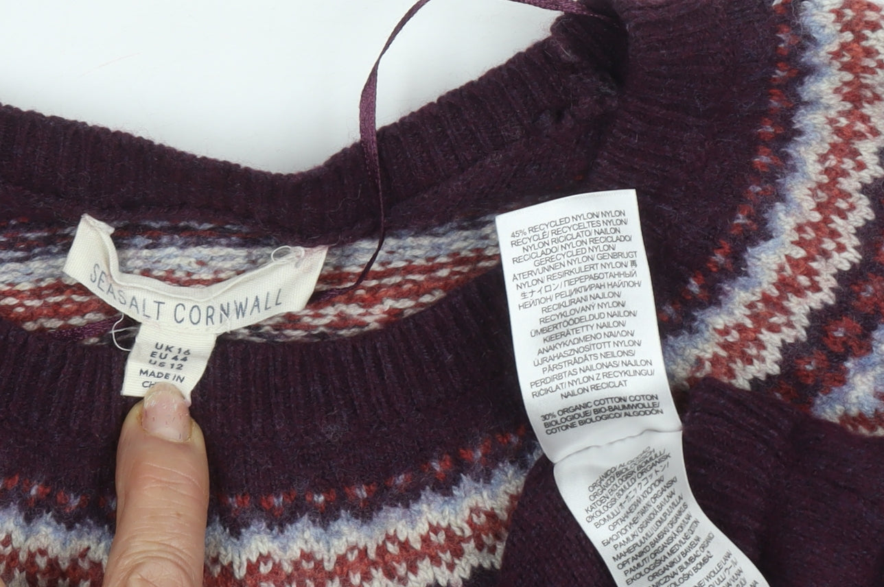 Seasalt Cornwall Women's Purple Jumper Dress Size 14