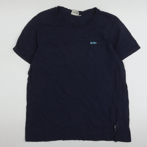 Lee Cooper Men's Blue Cotton T-Shirt in Size L