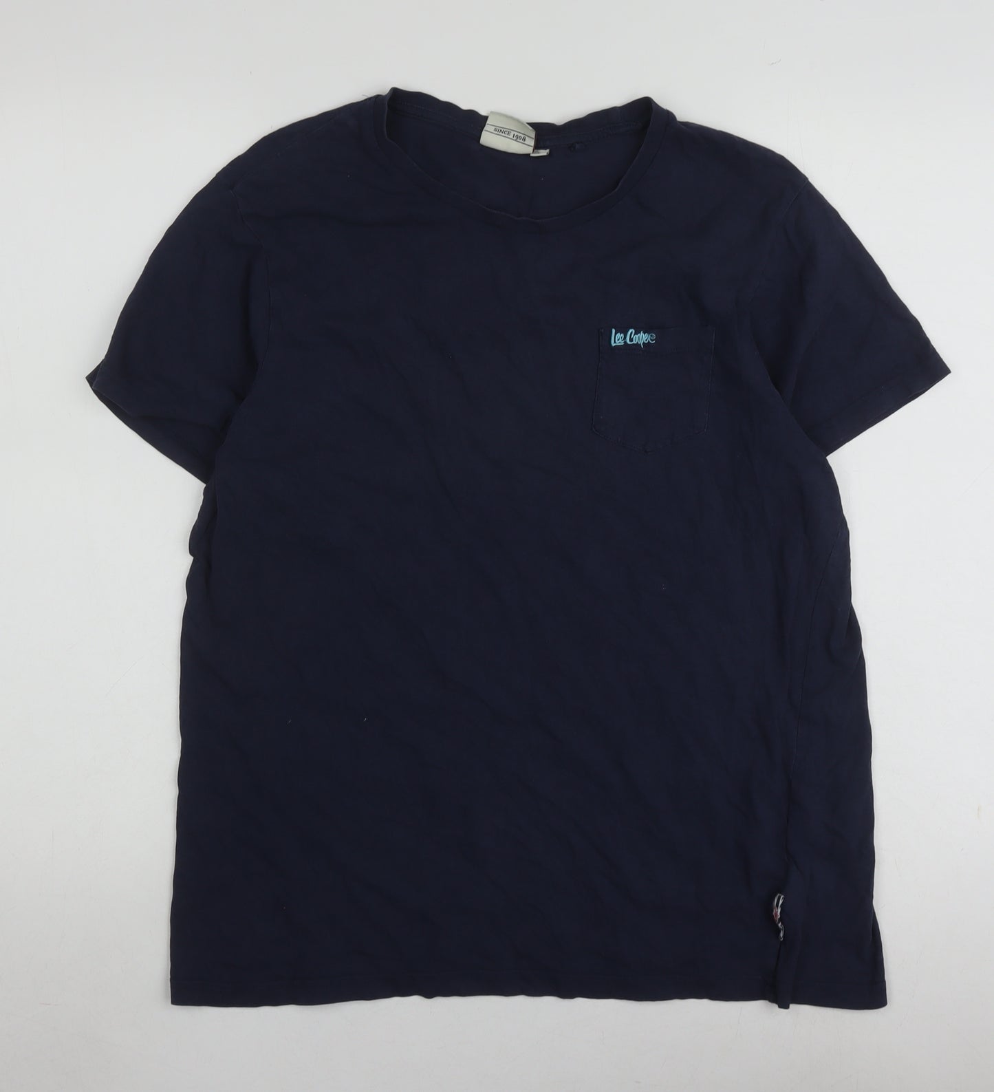 Lee Cooper Men's Blue Cotton T-Shirt in Size L