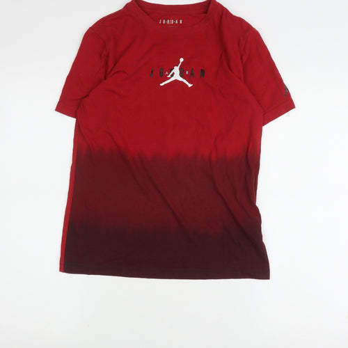 Jordan Boys Red T-Shirt L Regular Fit Logo