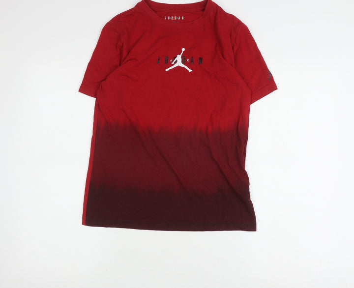 Jordan Boys Red T-Shirt L Regular Fit Logo