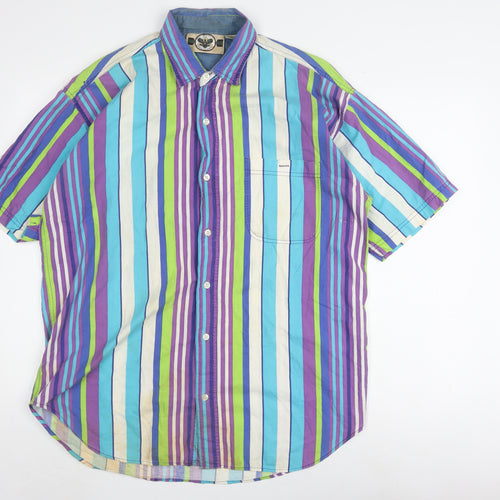 High Advantage Men's Multicoloured Striped Shirt M