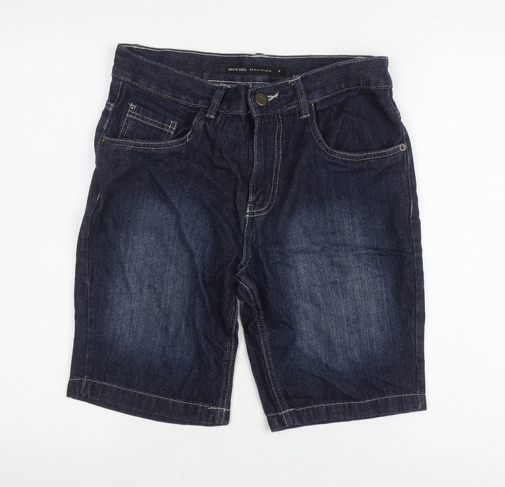Brave Soul Men's Blue Denim Shorts, Size S, Casual Style