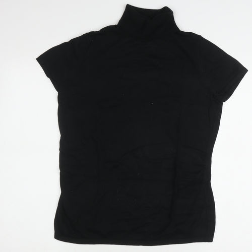 Ann Taylor Women's Black High Neck Pullover Jumper L