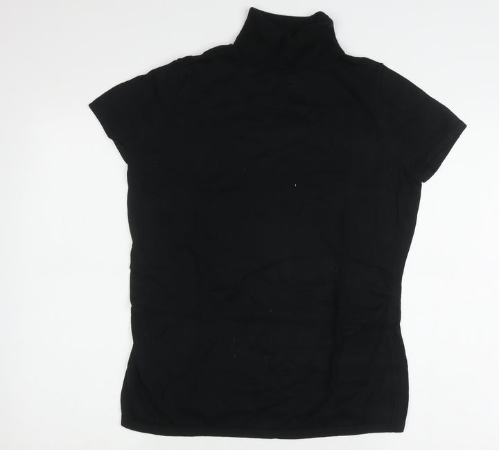 Ann Taylor Women's Black High Neck Pullover Jumper L