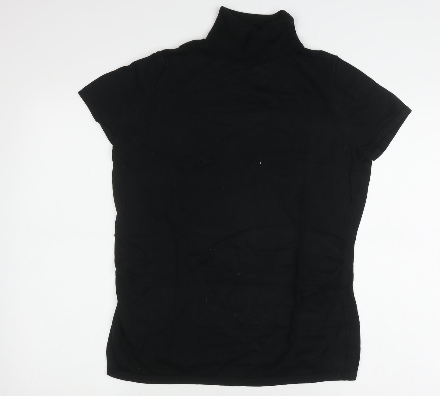 Ann Taylor Women's Black High Neck Pullover Jumper L