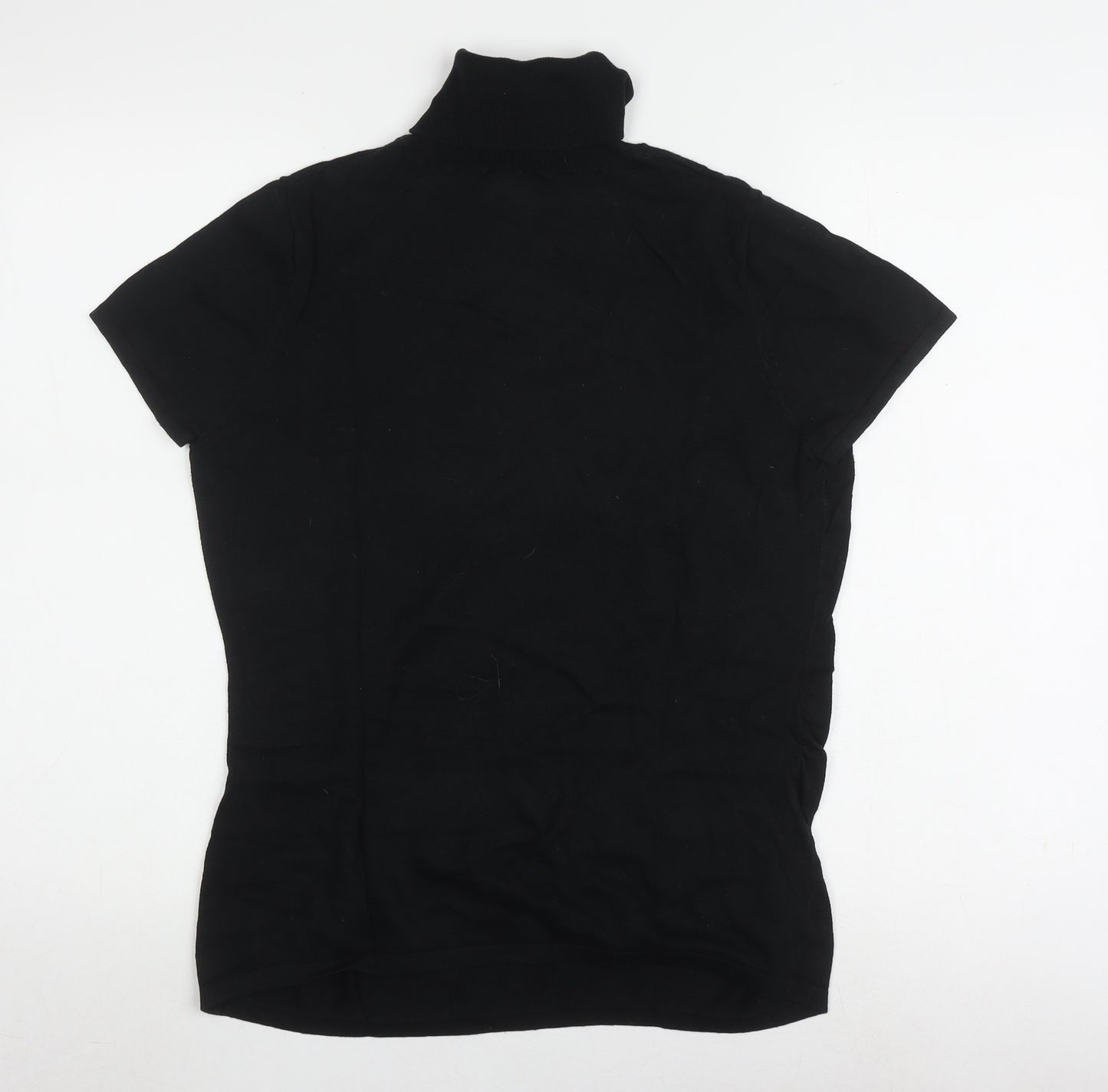Ann Taylor Women's Black High Neck Pullover Jumper L