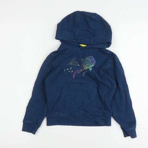 Mountain Warehouse Boys Blue Hoodie 5-6 Years Marine Graphic