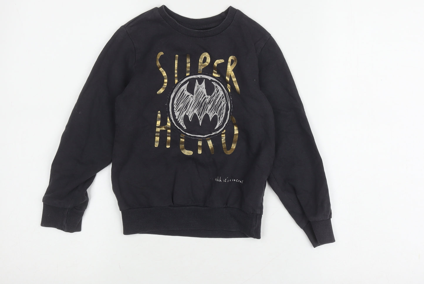 Batman Girls Black Graphic Sweatshirt Pullover 4 Years