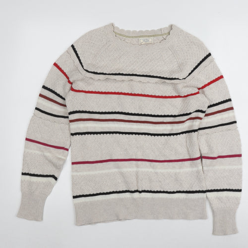Fat Face Women's Multicoloured Striped Pullover Jumper Size 6