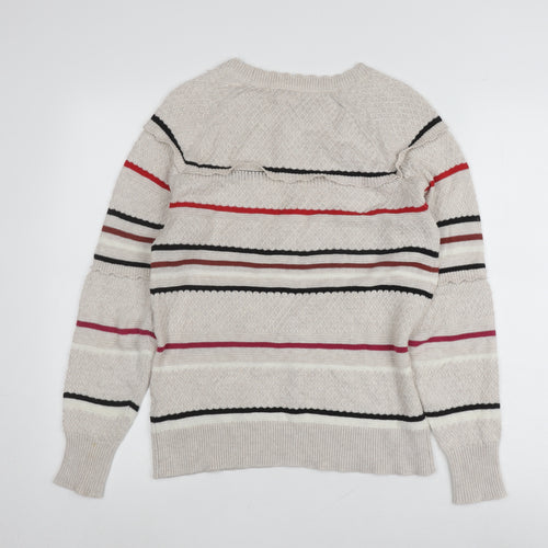Fat Face Women's Multicoloured Striped Pullover Jumper Size 6