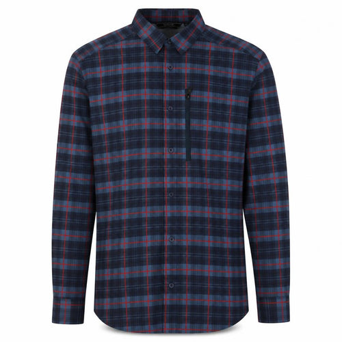 Regatta Men's Blue Plaid Long Sleeve Shirt M